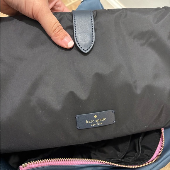 Kate Spade Blue/Pink Nylon Diaper Baby Bag NWOT - Picture 4 of 5